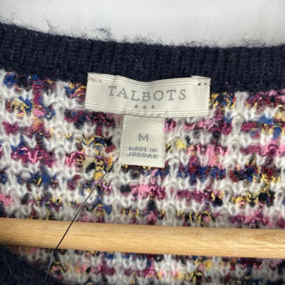 Talbots Jacket Women’s Medium Tweed Channel Suit Style Gold Buttons Old Money - Picture 4 of 8